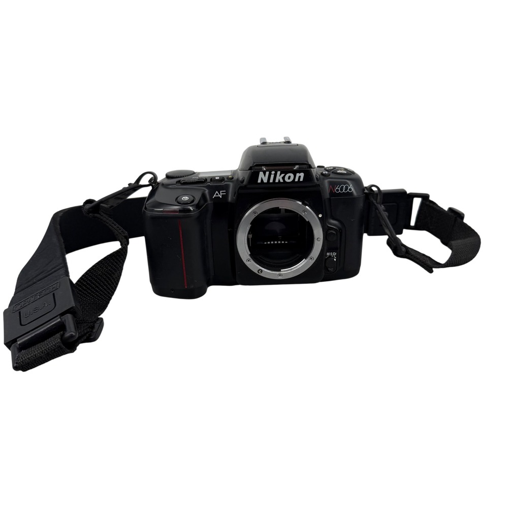 Nikon N6006 AF 35mm SLR Film Camera Body Black Excellent Vintage with Strap